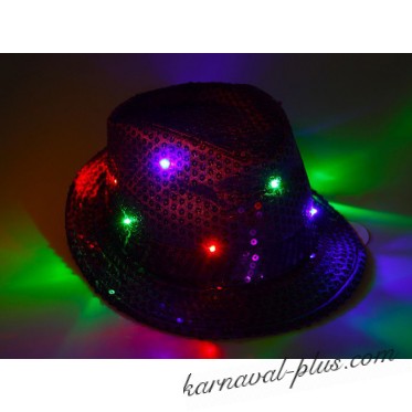 Карнавальная шляпа Диско фиолетовая 